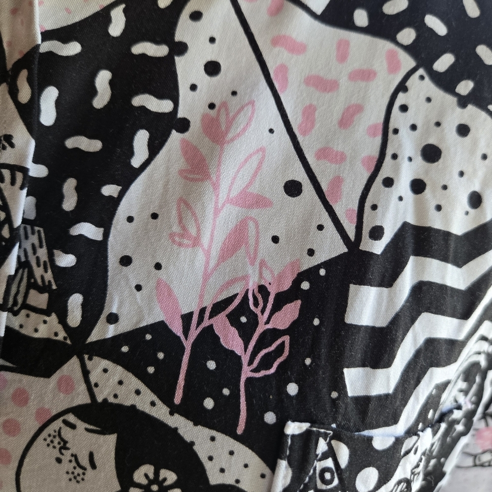 Tiiiga Campy Unisex Button Front Shirt With Outer Space And Tropical Scenery - Picture 13 of 17